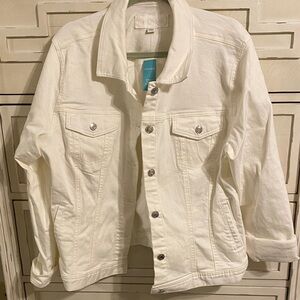 Maurices White Denim Jacket NWT